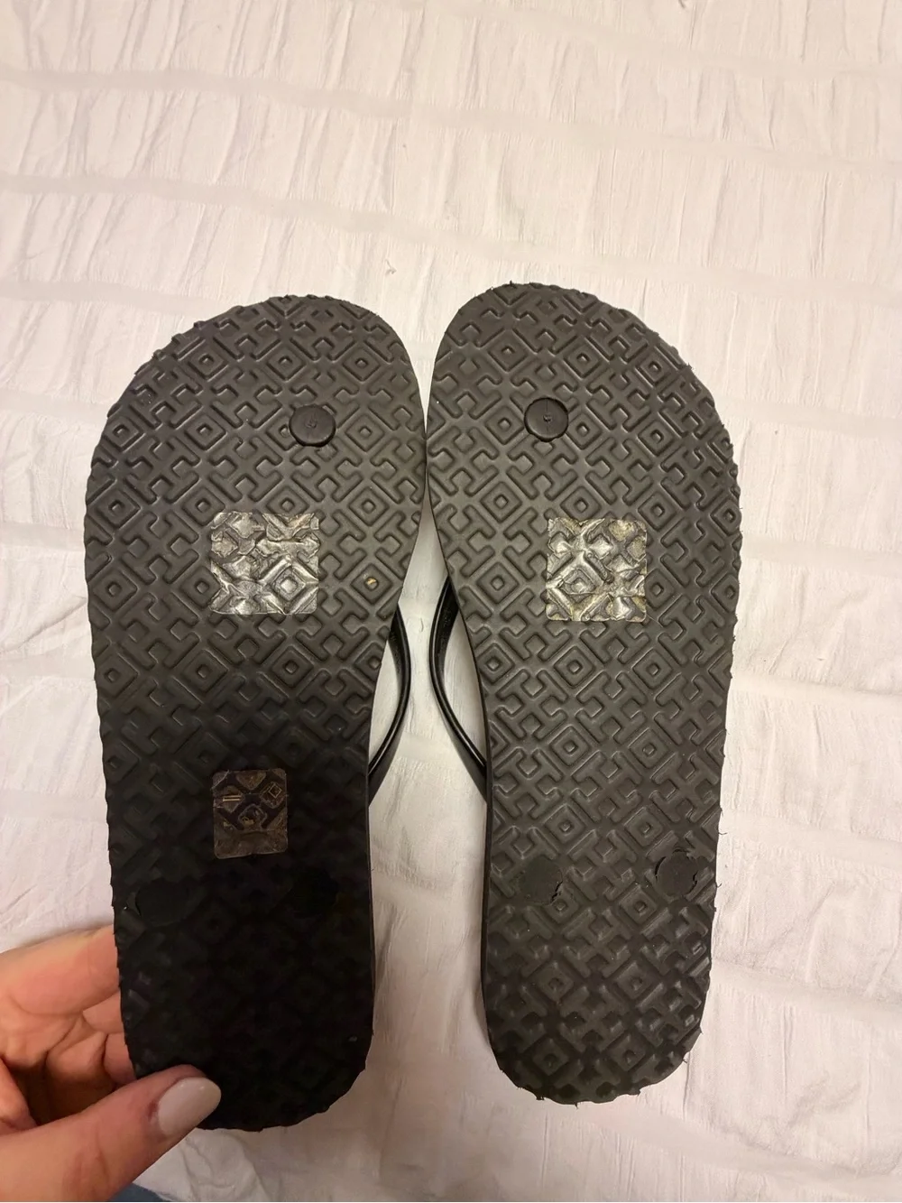 Tory Burch flip flops, worn once.